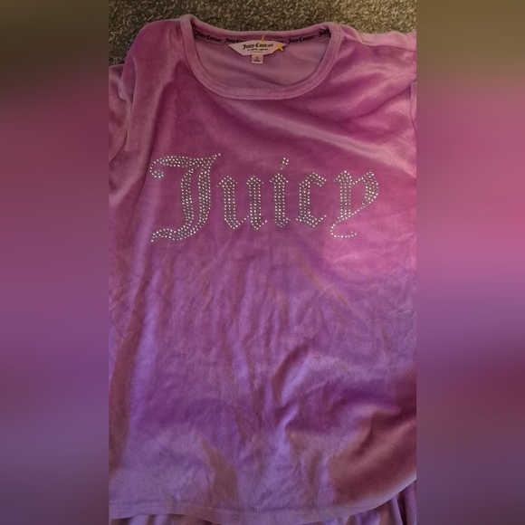 Juicy Couture Women's Soft Pink Velour Pajama Set Sz.L - Picture 3 of 7